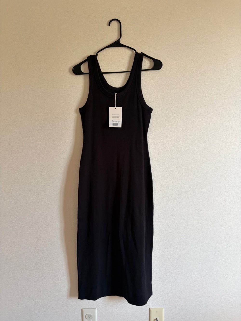 Everlane Black Ribbed Tank Dress